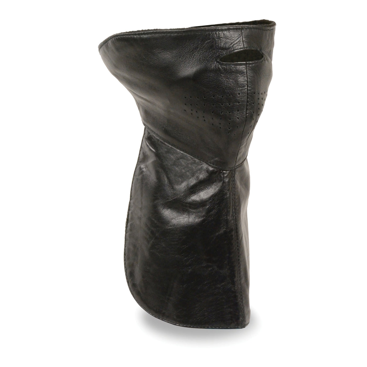 Unisex premium leather combo neck warmer and face mask by HighwayLeather, featuring a sleek safety and style accessory.