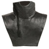 Unisex leather neck warmer by HighwayLeather with zipper closure and fleece lining, designed as a stylish, warm accessories piece.