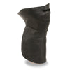 HighwayLeather unisex premium leather face and neck warmer with adjustable straps, designed for comfort and style.