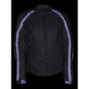 Women's textile jacket with stud and wing detailing by Dynamicleather, featuring a stylish design and decorative accents.