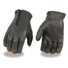 Men's Thermal Lined Leather Gloves w/ Zipper Closure - HighwayLeather