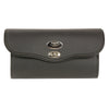 Large PVC windshield bag with turn clasp, black clip/ thigh/fan bag by Dynamicleather, measuring 10x5x3 inches.