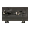 Large HighwayLeather PVC tool bag with two buckles, quick-release, designed for clip, thigh, and fan bag use, measuring 10x4.5x3.25 inches.