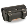 Large HighwayLeather PVC tool bag with two buckles, quick release, designed for clip, thigh, fan, or bag use.