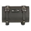 Small HighwayLeather PVC tool bag with two buckles, quick release, compact design, perfect for carrying tools on clips or thigh.