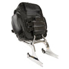 Medium leather and textile cruiser sissy bar backpack by Dynamicleather, with sturdy straps and spacious interior for biker gear.