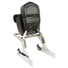 Small PVC studded sissy bar bag with quick release straps on motorcycle, featuring black design and compact storage size.