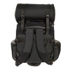 HighwayLeather medium textile two-piece touring sissy bar bag for bikes, 14x15x7 inches, designed for motorcycle touring storage.