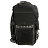 HighwayLeather Medium Textile Two-Piece Studded Touring Sissy Bar Bag for motorcycle, 14x15x7 inches, Biker Bags style.