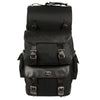 Large textile two-piece biker sissy bar bag with briefcase pockets from HighwayLeather, featuring spacious compartments and sturdy design.