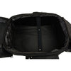 Large textile two-piece biker sissy bar bag with briefcase pockets on HighwayLeather motorcycle bag, measuring 15x21x8 inches.