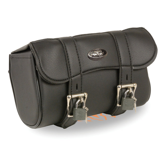 Medium PVC tool bag with key locks from HighwayLeather, showing sturdy construction and secure lock features.