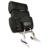Large nylon two-piece biker sissy bar bag with map pocket, HighwayLeather brand, dimensions 14.5x16x7, designed for motorcycle luggage.