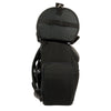 Large HighwayLeather nylon two-piece biker bag with map pocket, 14.5x16x7 inches, designed for motorcycle sissy bars.