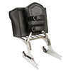 Medium studded PVC sissy bar carry bag for bikes, HighwayLeather biker bag with studded design, measuring 12x9.5x6.5 inches.