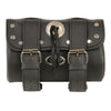 Small Double Strap Studded Tool Bag w/ Quick Release (8X4X3) - HighwayLeather