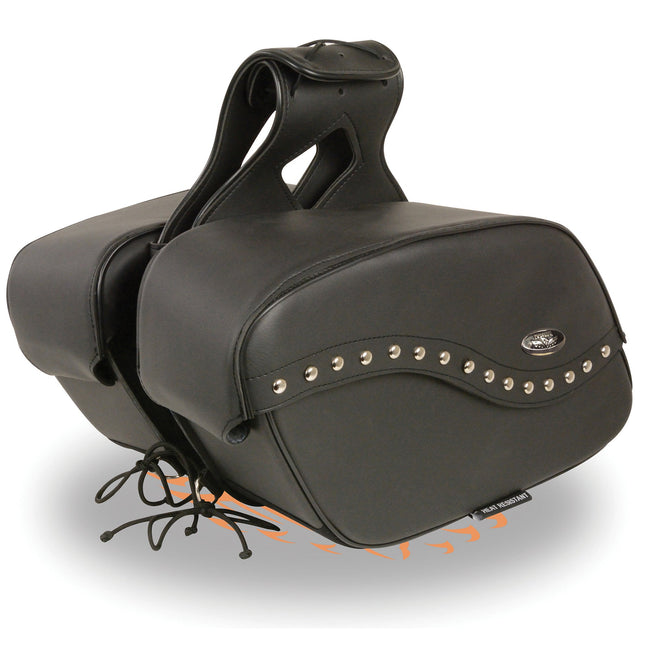 HighwayLeather textile motorcycle gloves with zip-off PVC studs and Velcro closure, designed for riding comfort and protection.
