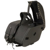 Zip-Off PVC Studded Velcro Close Throw Over Saddle Bag (16X10X6X20) - HighwayLeather