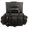 Large Four Piece Studded PVC Touring Pack w/ Barrel Bag (15.5X13X10) - HighwayLeather