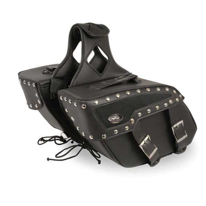 HighwayLeather textile motorcycle gloves with reinforced knuckles and zip-off design, shown in black against a neutral background.
