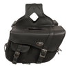 Large Braided Zip-Off PVC Throw Over Saddle Bag w/ Bonus Pocket (16X10X6X22) - HighwayLeather