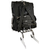 HighwayLeather extra large two-piece studded nylon touring pack with 15x21x10 dimensions, designed for biker bags.