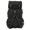 HighwayLeather extra large two-piece nylon touring pack for bikers, measuring 15x21x10 inches, with rugged design and durable straps.