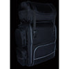 Large two-piece nylon biker sissy bar bag with reflective piping, measuring 14.5x18x10 inches, by HighwayLeather.