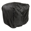 Dynamicleather medium nylon touring sissy bar bag with reflective piping, 17x17x12 inches, designed for motorcycle touring.