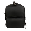 Dynamicleather medium nylon touring sissy bar bag with reflective piping, 17x17x12 inches, designed for motorcycle touring.