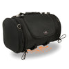 Large nylon duffle style sissy bar bag with carry strap for bikers, featuring spacious storage and durable construction by HighwayLeather.