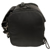 HighwayLeather Medium nylon sissy bar carry bag with reflective piping for bikes, measuring 16x11.5x10 inches.