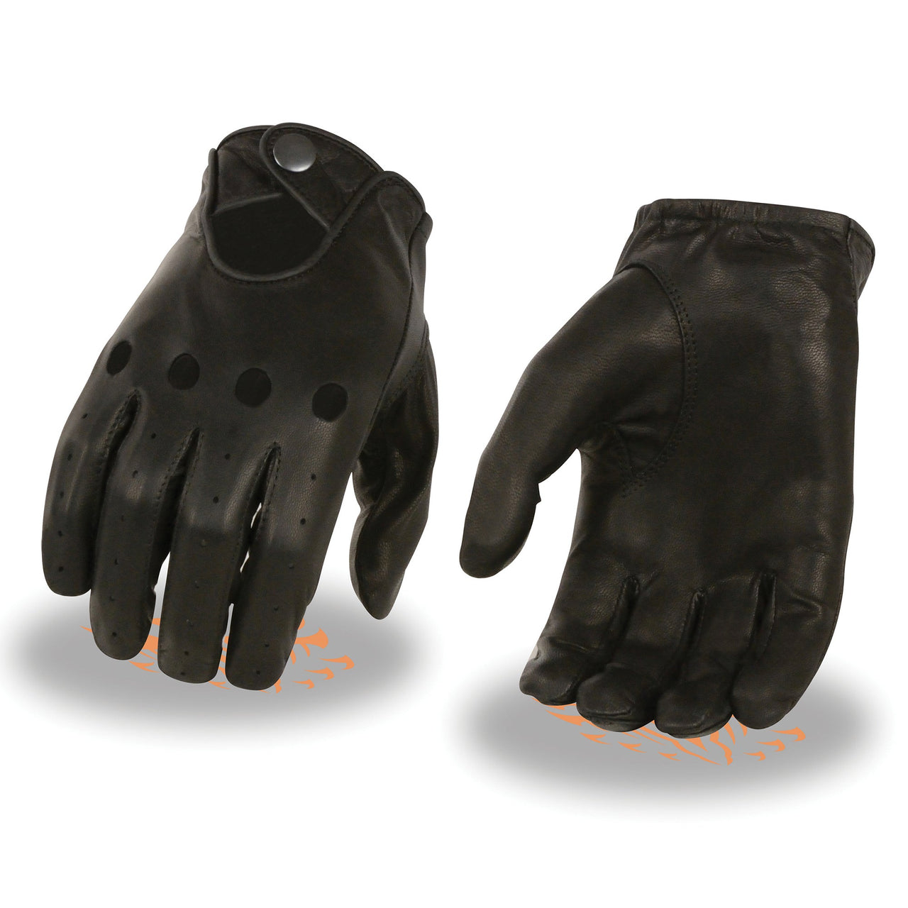 Men's Unlined Leather Proffesional Driving Gloves - HighwayLeather