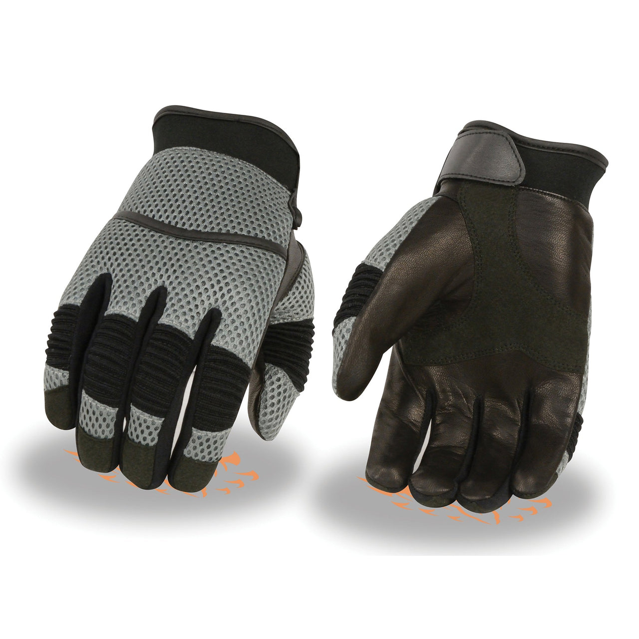 Men's Mesh Racing Gloves w/ Leather Palm - HighwayLeather