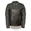 Women’s sporty crossover leather jacket by HighwayLeather, featuring a stylish design and comfortable fit for active wear.
