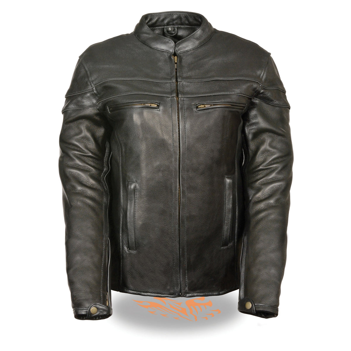 Women’s sporty crossover leather jacket by HighwayLeather, featuring a stylish design and comfortable fit for active wear.