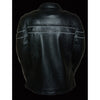 Women’s sporty scooter crossover leather jacket by HighwayLeather, featuring a sleek design and fitted style.