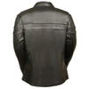 Women’s sporty scooter crossover leather jacket by HighwayLeather, stylish design with fitted silhouette and premium leather material.