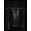 Ladies sporty scooter crossover leather jacket by HighwayLeather, stylish women's jacket with a sleek leather design.