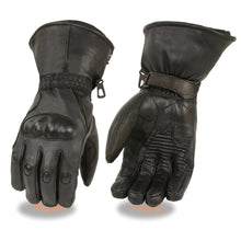 Men's Waterproof Gauntlet Gloves w/ Hard Knuckles, Gel Palm - HighwayLeather