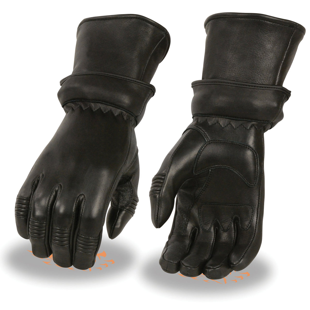 Ladies Deerskin Gauntlet Gloves w/ Zip Off Cuff, Gel Palm - HighwayLeather
