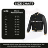 Leather Varsity Jacket Letterman Jacket Baseball Jacket Banded Collar 2803BLK/Yellow - HighwayLeather