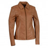 Woman's Zipper Front Scuba Jacket w/ Shirt Collar - HighwayLeather
