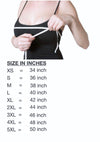 Women criss cross biker top from HighwayLeather, displayed on a size chart, featuring stylish design and quality leather details.