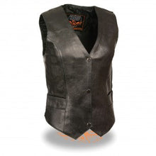 Women's Classic Snap Front Vest - HighwayLeather