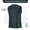Men Side Lace Leather Style Biker Motorcycle Leather Vest Gun Pockets Carry Arms #11360SPT - HighwayLeather