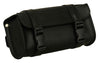 Dynamicleather FIBAG8504 biker bag with sleek design and sturdy leather construction, shown from the front view.