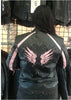 Pink Angel Wings Women Leather Jacke - HighwayLeather
