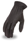 Black men's leather gloves by Dynamicleather, showing the stylish and smooth leather design with detailed stitching.