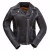 Men's Arcadia jacket by Dynamicleather featuring a stylish leather design and classic collar, displayed on a hanger.